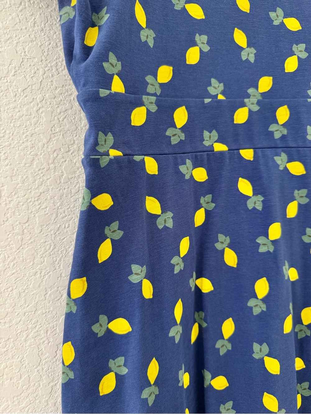 Boden Lola Lemon Print Blue Dress - Picture 7 of 12